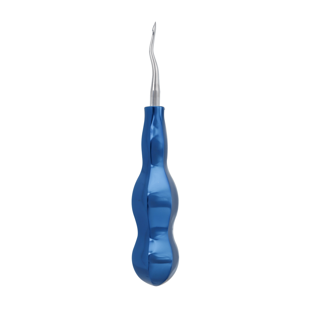Atraumatic Extraction Spade Elevator Mesial - Blue Titanium Dental Extraction Elevator
