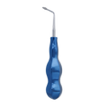 Atraumatic Extraction Spade Elevator Left Angle - Diamond Powder Coated Tip - Blue Titanium Dental Extraction Elevator