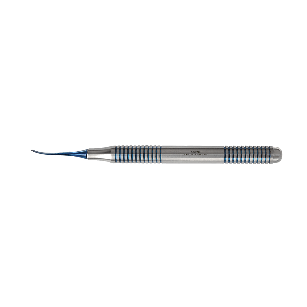 Atraumatic Extraction Periotomes PT - 5 Curved Single Ended - Blue Titanium