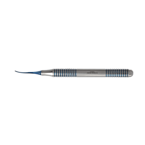 Atraumatic Extraction Periotomes PT - 5 Curved Single Ended - Blue Titanium