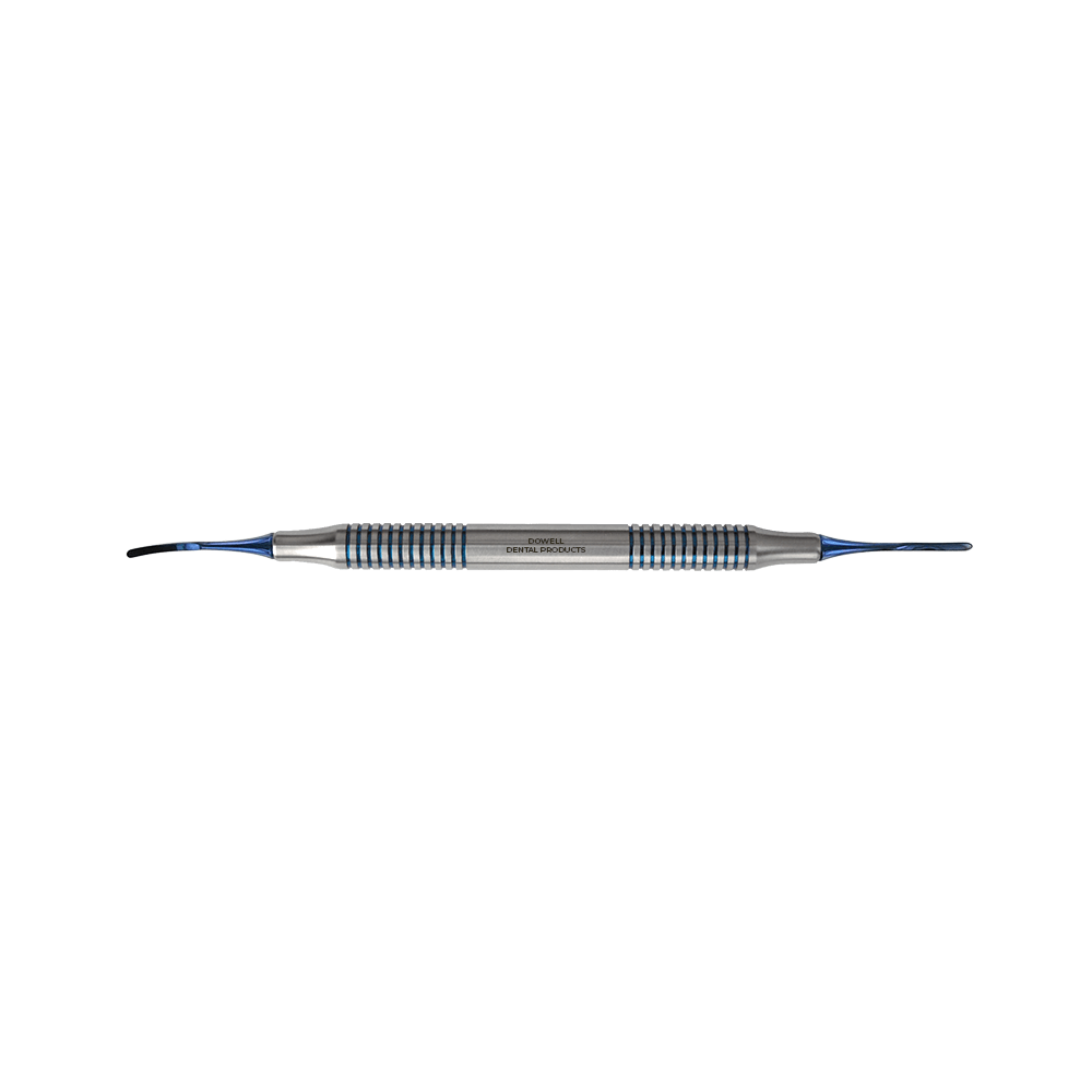 Atraumatic Extraction Periotomes - PPAEL - 1.7 mm Curved Double-Ended - Blue Titanium