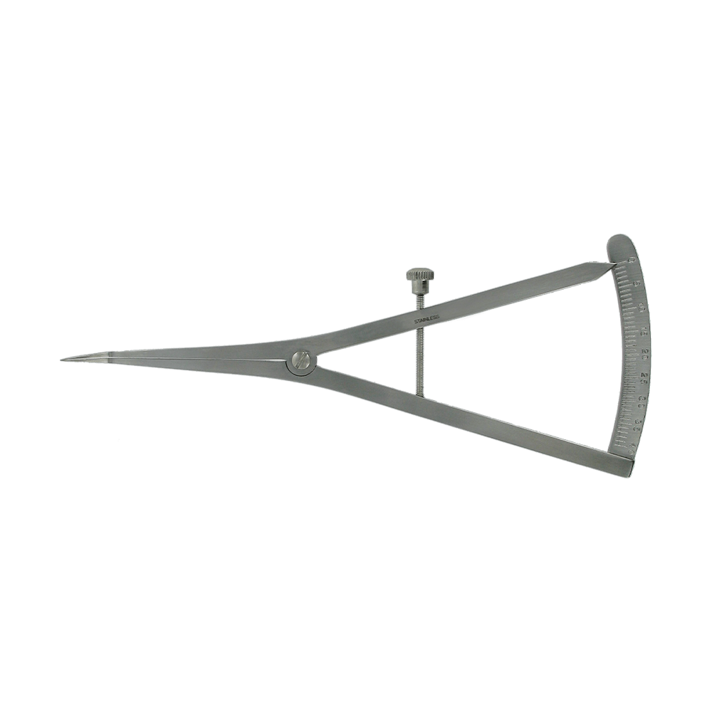 Castroviejo Implant Bone Caliper - Curved 15 cm
