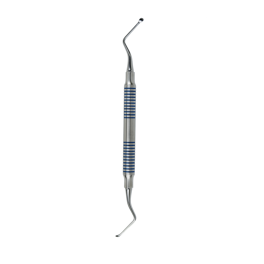 Lucas #86A Serrated Angled Surgical Curette - 3.2 mm