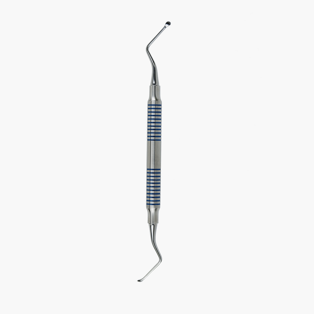Lucas #86A Serrated Angled Surgical Curette - 3.2 mm