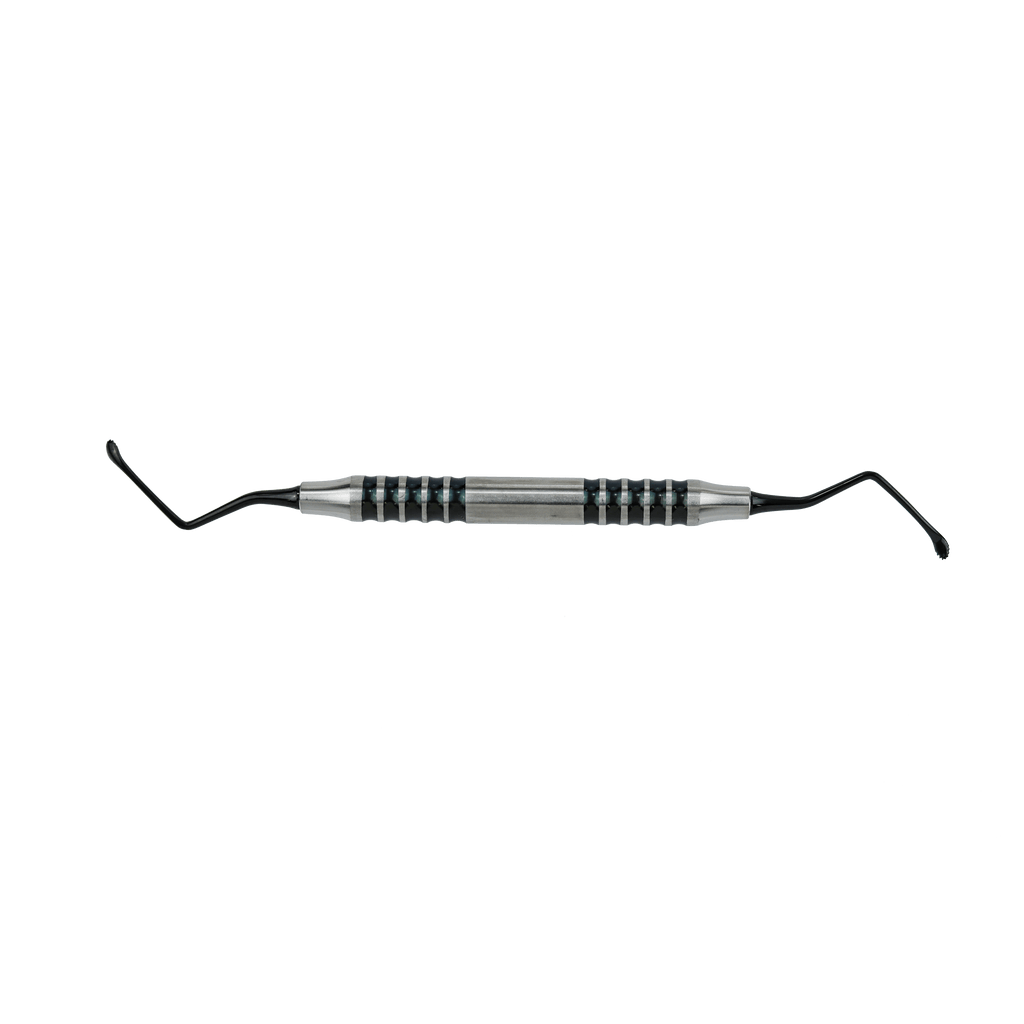 Dr. Ziv Mazor Lucas #86 Serrated Black Titanium Surgical Curette - 3.2 mm