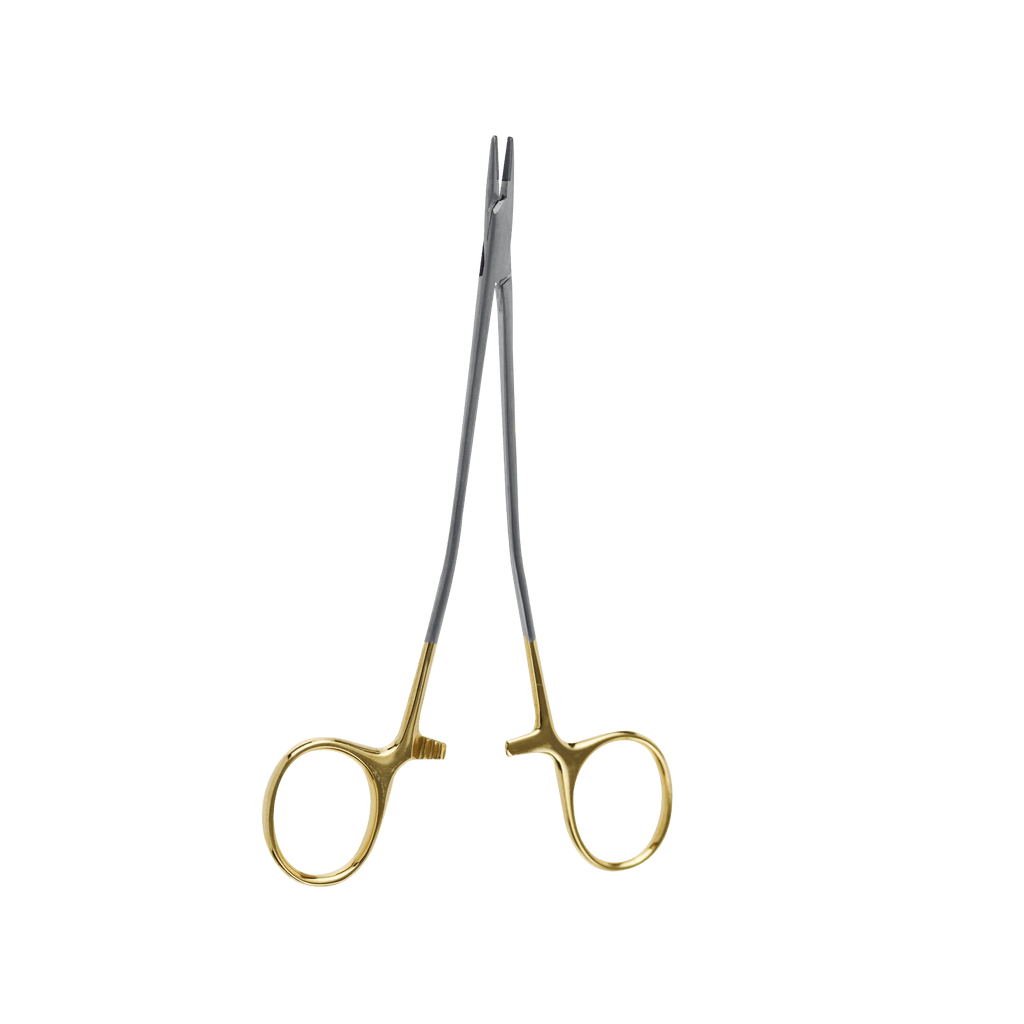 MICRO NEED HOLDER Tungsten Carbide 15 cm - STRAIGHT FINE TIPS, Same as Castroviejo Needle Holder Tips