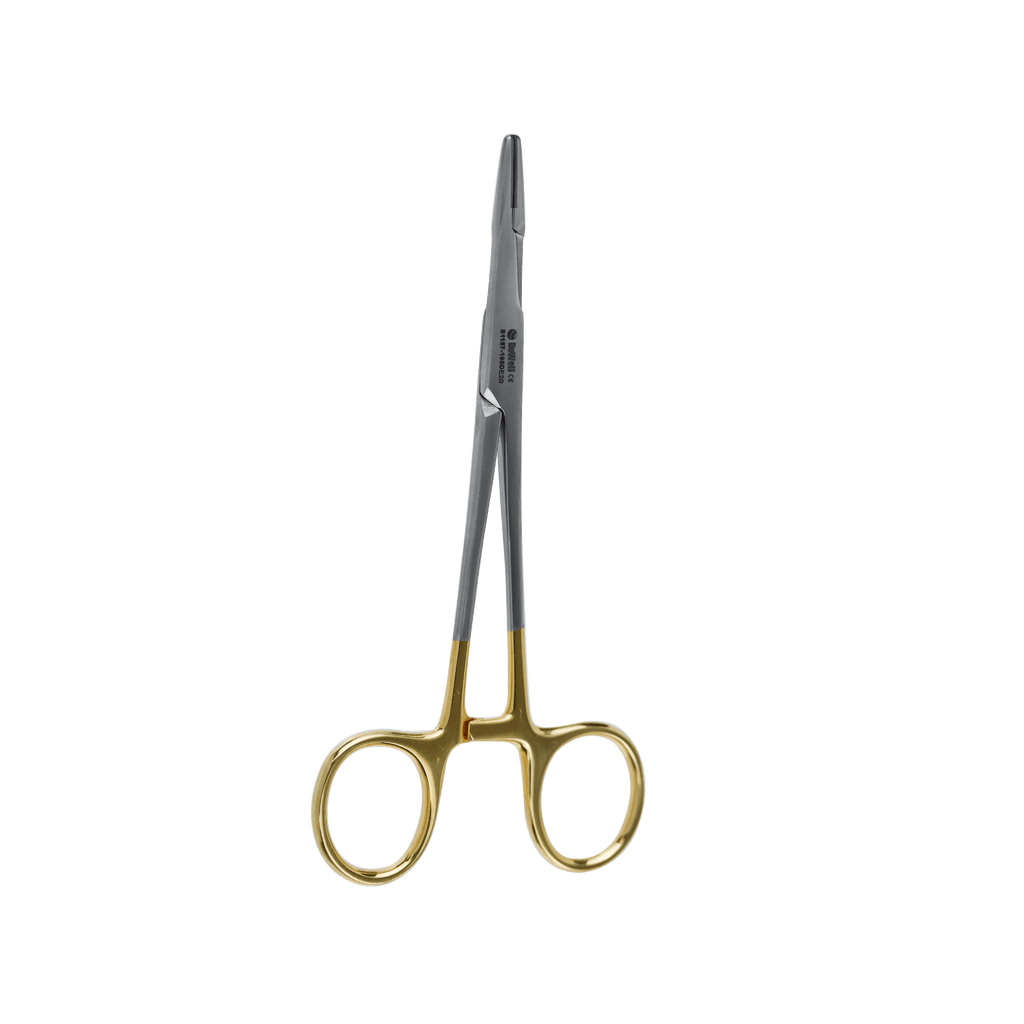 Olson Hegar Needle Holder with Scissors - Tungsten Carbide 14 cm - Straight