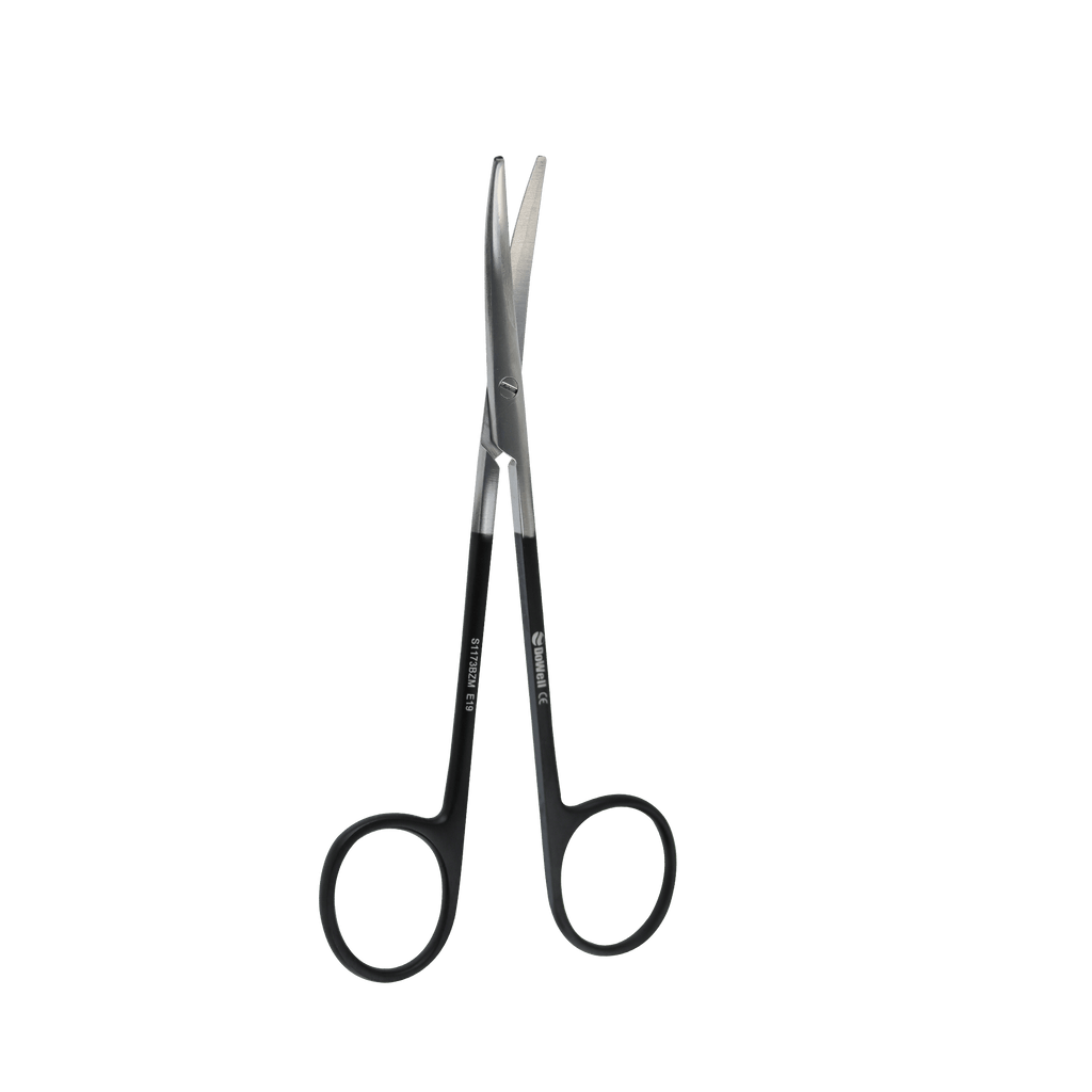Dr. Ziv Mazor Scissors TC Metzenbaum CVD 14.5 cm Serrated - Black Titanium
