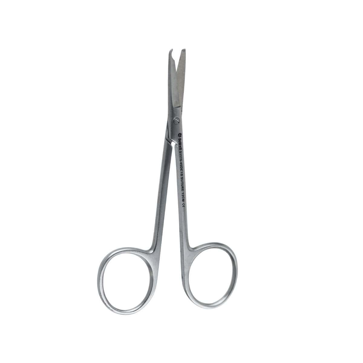 Surgical Suture Scissors - Short Suture Scissor 12 cm Hooked end to lift suture