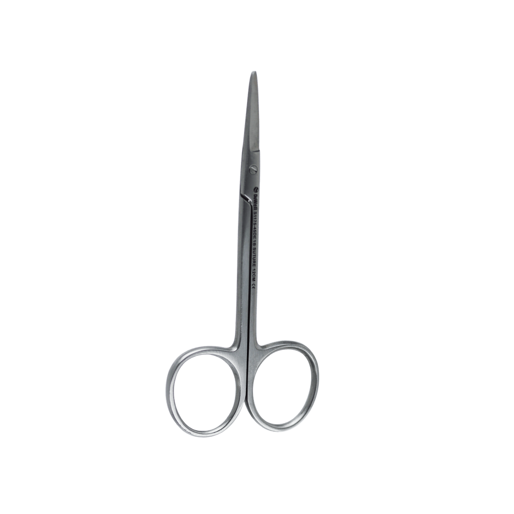 Surgical Suture Scissors - Short Suture Scissor 12 cm Hooked end to lift suture
