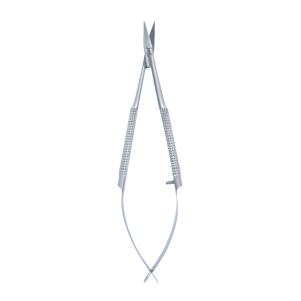Serrated - Castroviejo scissors Curved 10 cm