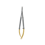 Serrated Tungsten Carbide tips - Castroviejo scissors Curved 15 cm
