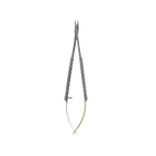 Serrated Tungsten Carbide tips - Castroviejo scissors Curved 15 cm