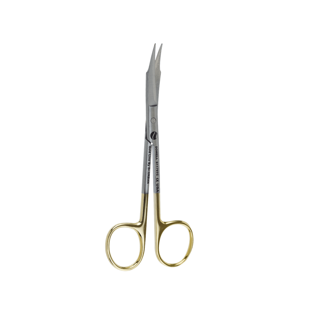 Serrated Tungsten Carbide tips Goldman Fox scissors Curved 13 cm