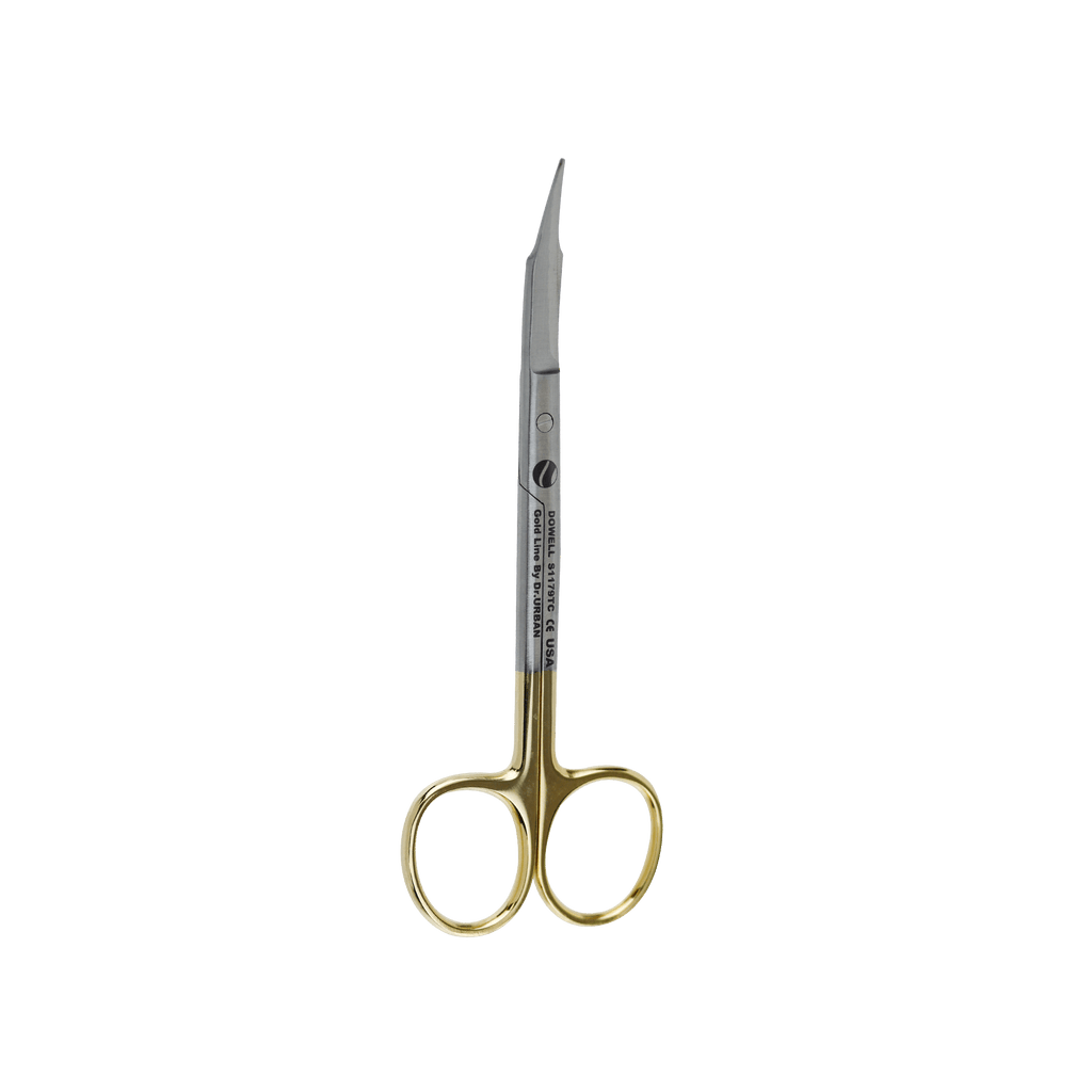 Serrated Tungsten Carbide tips Goldman Fox scissors Curved 13 cm