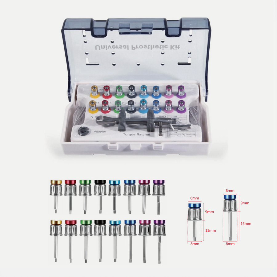 Universal Dental Implant Prosthetic Driver Kit with Torque Wrench